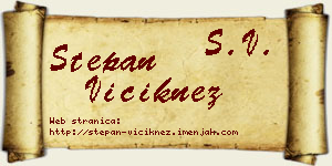 Stepan Viciknez vizit kartica